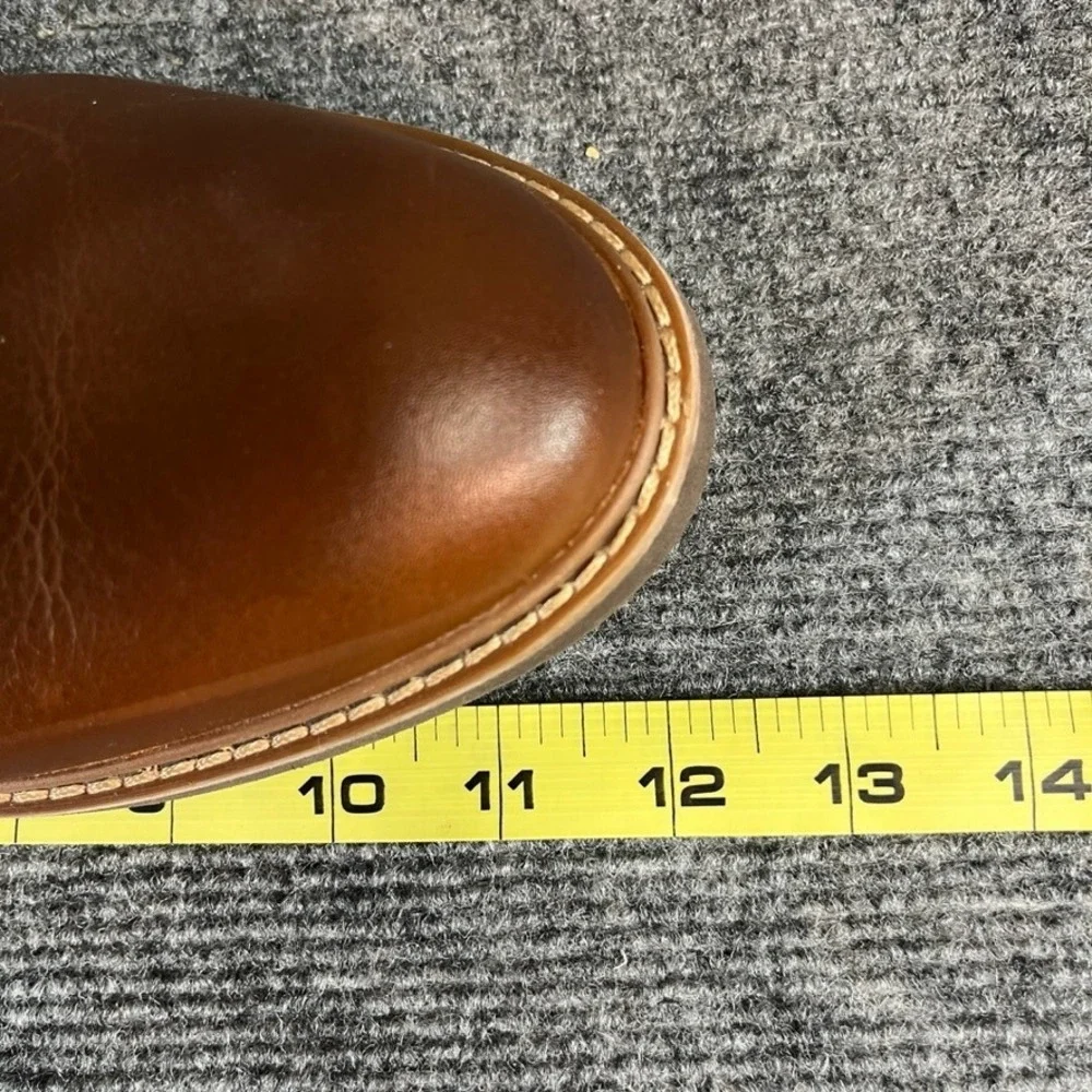 Hush Puppies Bounce Mens Brown Leather Plain Toe Oxford Dress Shoes 10.5